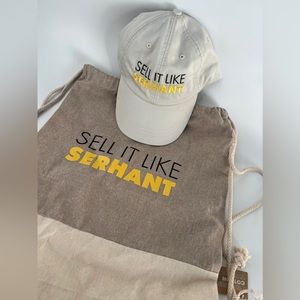 Adams Sell It Like Serhant Adjustable Baseball Cap Hat w/ Bag